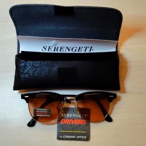 New, Serengeti 6278 Drivers Clubmaster Sunglasses
